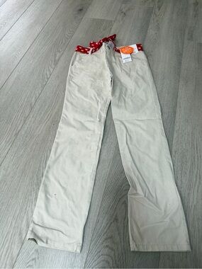Gymboree Beige Chinos with Red Waist Tie